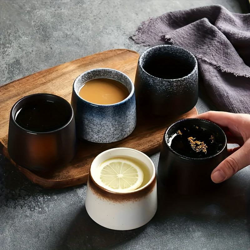 4pcs Nordic Ceramic Coffee Mugs & Tea Cups - Suitable for Restaurant, Wedding, Birthday Party, Themed Events - Hand Wash Only Cups for, Hotel Use - Multi- for Coffee, Tea, Cocoa, Juice - Modern Scandinavian Table